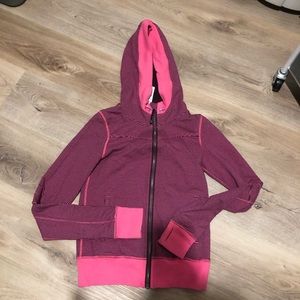Lululemon Pink and Purple Striped Zip Up Hoodie 4